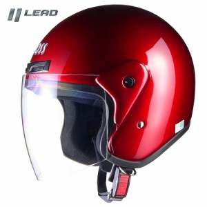 【送料無料】【LEAD(リード工業)】 【4952652007455】キャンディレッド　CR-720 ジェット ヘルメット ジェットヘル フリーサイズ フリー 