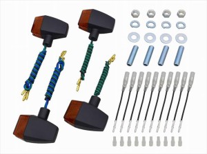 4945716944513 クラシカルスリムSウインカー 4個入りセット ブラック／オレンジ フロントダブル球 195446-06 【POSH FAITH(ポッシュ フェ