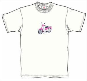 【フェイス】 【ポスト投函便発送】 ホンダ イラストタッチ スーパーカブプリントTEE ホワイト M-XL