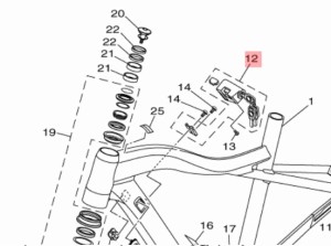 【ヤマハ(YAMAHA)】 X1M-H256A-00 ロックコンプリート キー　電動自転車　補修部品 鍵　カギ　キー