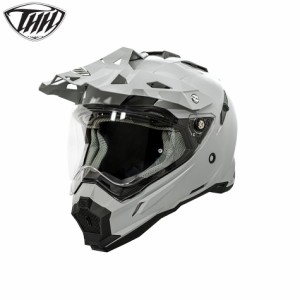 【THH】 インナーサンバイザー装備　オフロードヘルメット　TX-28 パールライトグレー モトクロス 全排気量対応 