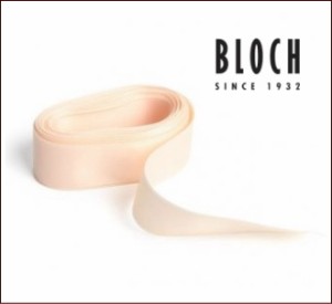 【BLOCH】ブロックのトウシューズ用リボン(2幅展開・1足分)*