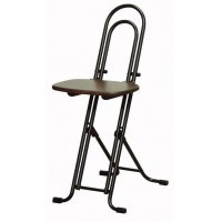 高さ調節 昇降 低姿勢 立ち仕事 中腰 作業 椅子 ダークブラウン/ブラック 日本製 完成品 ( 折りたたみ 折り畳み  低い 低い椅子 チェア 