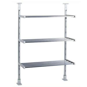 水切り 水切りラック 水切りかご ステンレス おしゃれ キッチン 省スペース シンク上 スリム コンパクト パイプ棚 3段 三段 幅45 突っ張の通販はau Pay マーケット アットカグ