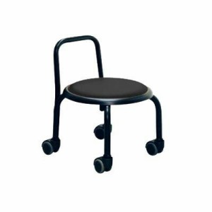 低い 椅子 ローチェア 作業椅子 キャスター付き ガーデニング オフィスチェア キッチン 背もたれ ローキャスターチェア ブラック/ブラッ