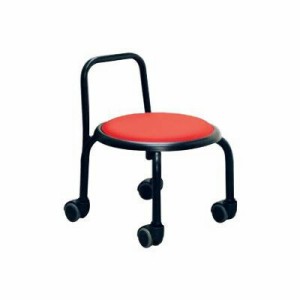 低い 椅子 ローチェア 作業椅子 キャスター付き ガーデニング オフィスチェア キッチン 背もたれ ローキャスターチェア レッド/ブラック