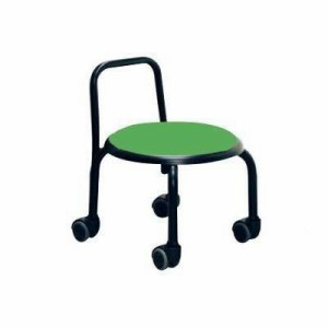 低い 椅子 ローチェア 作業椅子 キャスター付き ガーデニング オフィスチェア キッチン 背もたれ ローキャスターチェア グリーン/ブラッ