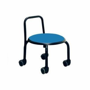 低い 椅子 ローチェア 作業椅子 キャスター付き ガーデニング オフィスチェア キッチン 背もたれ ローキャスターチェア ブルー/ブラック
