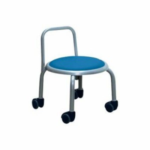 低い 椅子 ローチェア 作業椅子 キャスター付き ガーデニング オフィスチェア キッチン 背もたれ ローキャスターチェア ブルー/シルバー