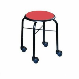 ワークチェア キャスター オフィスチェア 低い 椅子 ローチェア 作業椅子 ガーデニング スツール レッド/ブラック