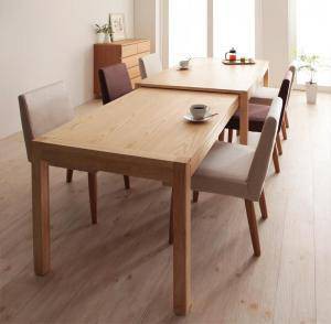 ダイニングテーブルセット 6人用 椅子 おしゃれ 伸縮式 伸長式 安い 北欧 食卓 7点 ( 机+チェア6脚 ) 幅135-235 デザイナーズ クール ス
