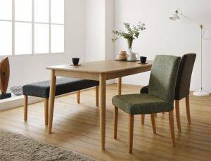 ダイニングテーブルセット 4人用 椅子 ベンチ おしゃれ 安い 北欧 食卓 4点 ( 机+チェア2+長椅子1 ) 幅150 デザイナーズ クール スタイリ