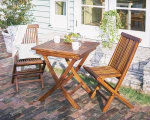 ガーデンテーブル + ガーデンチェア 椅子 セット 屋外 カフェ テラス ガーデン 庭 ベランダ バルコニー アジアン( 3点(テーブル+チェア2