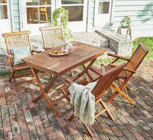 ガーデンテーブル + ガーデンチェア 椅子 セット 屋外 カフェ テラス ガーデン 庭 ベランダ バルコニー アジアン( 5点(テーブル+チェア4