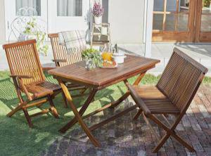 ガーデンテーブル + ガーデンチェア 椅子 セット 屋外 カフェ テラス ガーデン 庭 ベランダ バルコニー アジアン( 4点(テーブル+チェア2