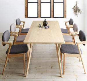 ダイニングテーブルセット 6人用 椅子 おしゃれ 安い 北欧 食卓 7点 ( 机+チェア6脚 ) 幅170 デザイナーズ クール スタイリッシュ ミッド