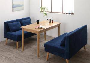 ダイニングテーブルセット 4人用 椅子 ソファー ベンチ おしゃれ 安い 北欧 食卓 3点 ( 机+2Pソファ2脚 ) 幅115 デザイナーズ クール ス