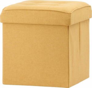 イエロー 黄色 収納ボックス 衣類 収納 椅子 チェア イス オットマン スツール 玄関 腰掛け ベンチ