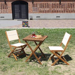 折り畳み 折りたたみ 折畳 3点セット 木製 2人 二人 ガーデンテーブル カフェテーブル BBQテーブル ガーデンチェア 椅子 イス いす バー
