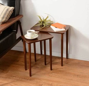 サイドテーブル 2個セット ネストテーブル おしゃれ 北欧 木製 安い アンティーク モダン ソファー ベッド横 ナイトテーブル ミニ コンパ