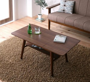 センターテーブル テーブル リビング 木製 Sサイズ(幅60-90) 【 ブラウン 茶色 】 【 送料無料 】
