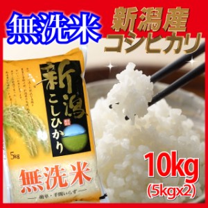 無洗米 新潟産 コシヒカリ 10kg(5kgx2袋) 令和5年産 ※北海道・九州400円、沖縄1,800円追加料金有り