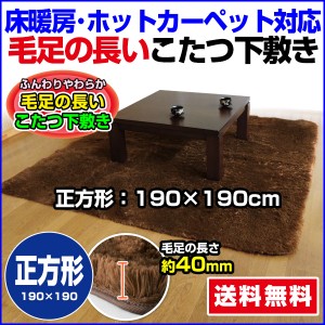  こたつ下敷き カーペット 2畳用 長方形  送料無料 正方形 190×190cm カーペットとしても使える 