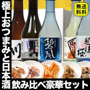 母の日 プレゼント スマプレ会員 お酒 日本酒 飲みきり 5本 おつまみ5種 セット 300ml 小瓶ミニボトル 福袋 送料無料 日本酒セット 御歳