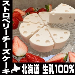 父の日 チーズケーキ ストロベリー ホール 直径14cm 6ピース 420g 北海道 生乳100％ 可愛い形 CHACOCHEE 誕生日 送料無料 ははの日 母の