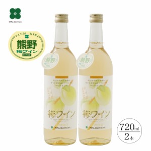 梅ワイン プレゼント ギフト 白 720ml×2本 甘味果実酒 紀州南高梅 送料無料 北海道・沖縄は+825円