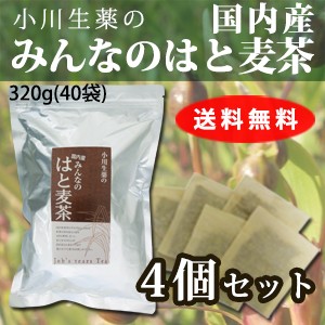 【送料無料】小川生薬 国内産みんなのはと麦茶 8g×40袋 4個セット