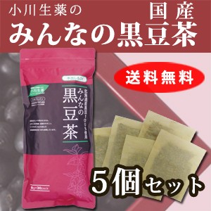 【送料無料】小川生薬  北海道産黒豆茶 8g×30袋 5個セット