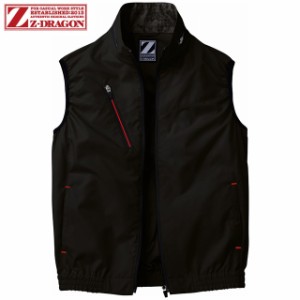 Z-DRAGON　空調服ベスト(ファン無し)　74060　ブラック　自重堂【Ｚ−ＤＲＡＧＯＮ】