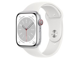 ★アップル / APPLE Apple Watch Series 8 GPS+Cellularモデル 45mm MP4J3J/A [シルバー/ホワイトスポーツバンド]