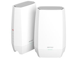 ★バッファロー Wi-Fi 6E対応 トライバンドWi-Fiルーター（親機・中継機2台セット）AirStation WNR-5400XE6P/2S [ホワイト]