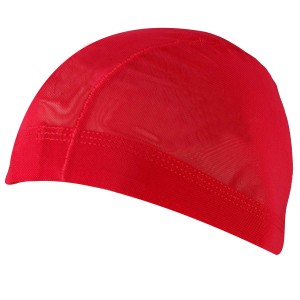 男女兼用メッシュ水泳帽（スイムキャップ） レッド-(赤) Lサイズ/LLサイズ/Mサイズ/Sサイズ