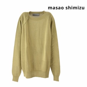 masao shimizu/マサオシミズ ラウンドネックニット メンズ トップス ニット ベージュ