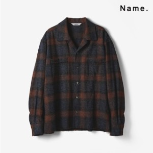 Name. ネーム オンブレ チェック カットオフ ボックス ショート シャツ OMBRE CHECK CUT-OFF BOX SHORT SHIRT 【2023 新作】