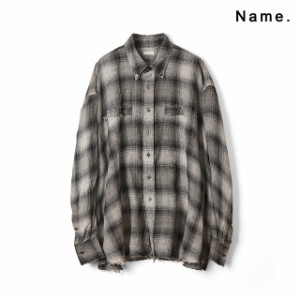 Name. ネーム LINEN CHECK REGULAR BUTTON DOWN SHIRT リネン チェック レギュラー ボタンダウン シャツ 【2024 新作】