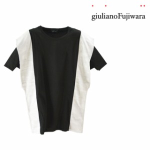 giulianoFujiwara/ジュリアーノフジワラ バイカラーＴシャツ メンズ トップス Tシャツ 