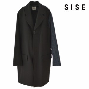 SISE シセ TUXEDO COAT タキシード コート メンズ 大きいサイズ ロング ウール 無地 2018 新作