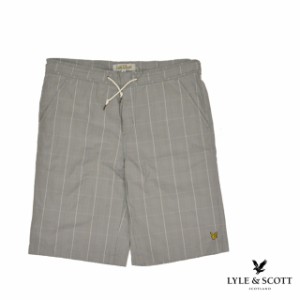 Lyle&Scott/ライルアンドスコット チェックハーフパンツ メンズ グレー 夏 ウエストゴム 