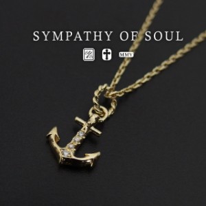 シンパシーオブソウル アンカーネックレス k18 ゴールド ダイヤモンド チェーン1.3mm-45cm sympathy of soul イエローゴールド アクセサ