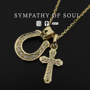 シンパシーオブソウル ホースシューラージ＆クロスネックレスM K18 Dai 馬蹄 sympathy of soul ペンダント (ネックレス K18 メンズ レデ