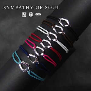 シンパシーオブソウル ホースシューアミュレットコードブレスレット - シルバー メイン sympathy of soul Silver ユニセックス アクセサ