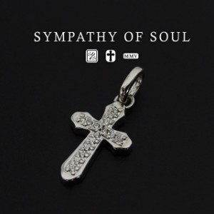 シンパシーオブソウル シルバークロスネックレスM Smooth Cross Pendant M - Silver w/CZ  メンズ レディース ユニセックス sympathy of