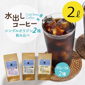 コーヒー 水出しコーヒー 選べる2種 4袋入 お試し コールドーブリュー シングルオリジン メール便 送料無料 レギュラーコーヒー アソート