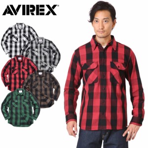 ポイント10倍！AVIREX アビレックス デイリーウエア 6115071 L/S フランネル ブロックチェック シャツ【Cx】【T】