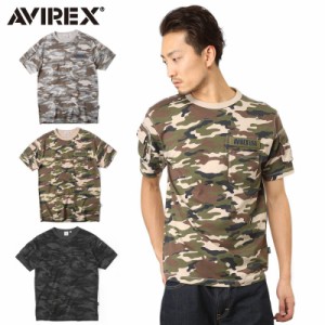 AVIREX アビレックス  6143387 FATIGUE クルーネックTシャツ CAMO【Cx】【T】