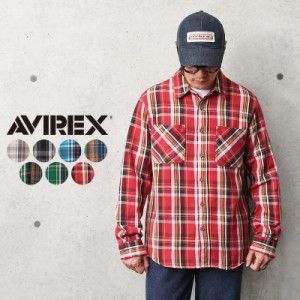 AVIREX アビレックス 6115129 デイリーウェア コットン チェック フランネルシャツ【Cx】【T】